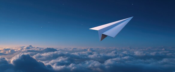 a colorful paper plane soars gracefully representing vibrant dreams and limitless skies