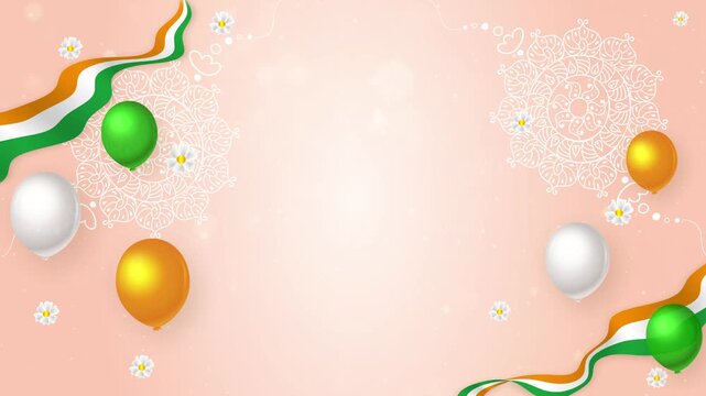 Elegant Design with Indian Flag Colors Motion Background video