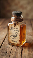 Vintage Poison Bottle Desert Scorpion Toxin