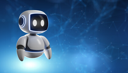 Artificial Intelligence Robot Assistant Representing Modern Automation Technology.