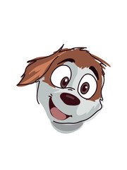 adorable joyful puppy isolated on white background