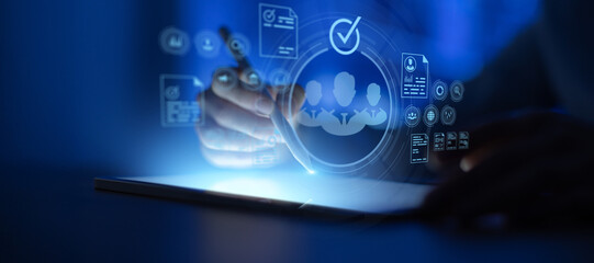 Human Resources Verification Interface Showing Employee Identity Validation And Access Approval.