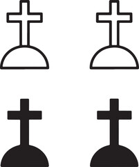 Isolated resurrection cross icon, resurrection cross christian faith symbol, resurrection cross easter religious celebration design, church holiday vector branding illustration