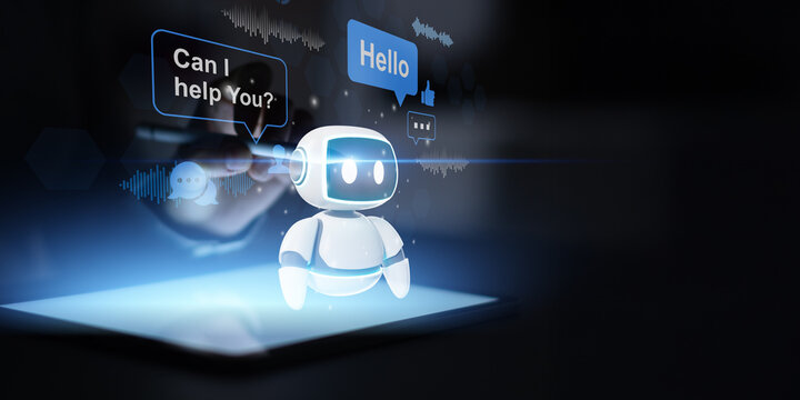AI Chatbot Assistant Interface Showing Digital Conversation And User Support. - Powered by Adobe