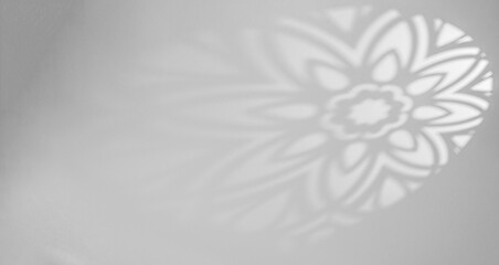 Islamic Pattern, Abstract Arab shadow light white wall Background with traditional ornament, Islamic design pattern muslim backdrop window light