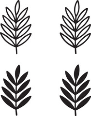 Isolated palm sunday leaf icon, palm sunday leaf christian symbol, palm sunday religious church easter celebration design, holiday worship branding illustration