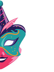colorful masquerade mask vector artwork
