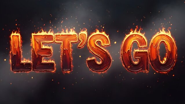 lets go motivation text words font