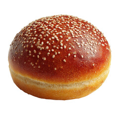 Sesame seed hamburger bun isolated on a transparent background 1