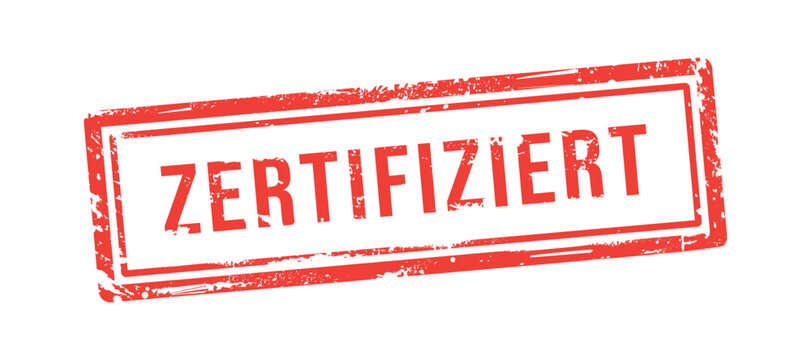 ZERTIFIZIERT, CERTIFIED german stamp
