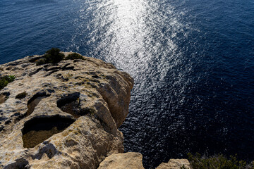 Dingli Cliffs. Rocky coast of Malta, natural landscape.