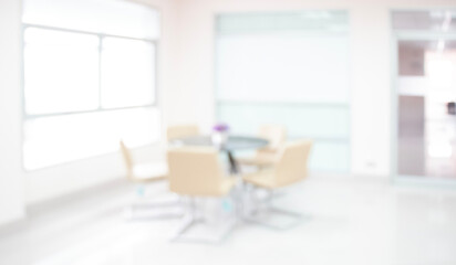 Modern interior room white background abstract light creating blur empty space soft colours People working luxury office hospital meeting laboratory floor health care soft grey wall adult table clinic