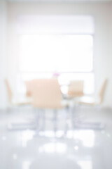 Modern interior room white background abstract light creating blur empty space soft colours People working luxury office hospital meeting laboratory floor health care soft grey wall adult table clinic