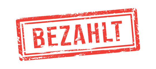 BEZAHLT, PAID german stamp