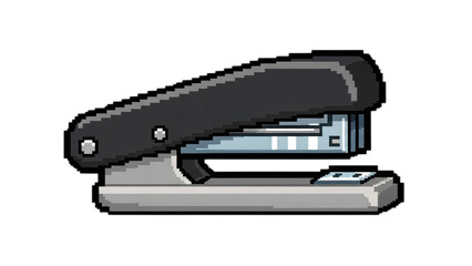Pixel Art Stapler Isolated