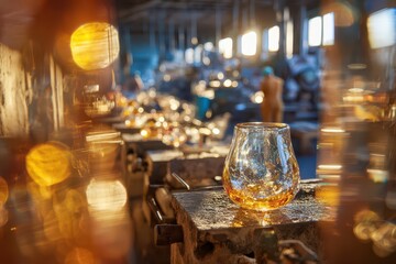 Bohemian Crystal Factory: Artisans Shaping Glass in a Historic Workshop