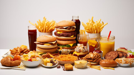 Burger and Fries Background
