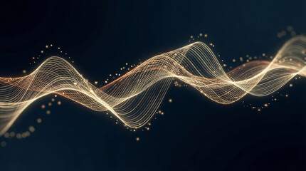 Dynamic wave patterns abstract art digital rendering modern design close-up view energy concept