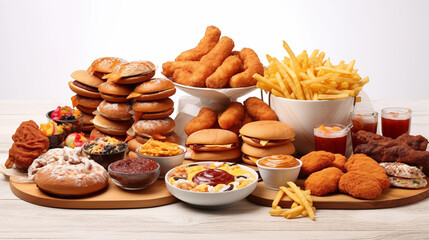 Burger and Fried Snacks
