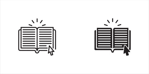 internet education concept icon SET, distant online courses, vector illustration on white background