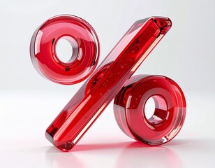 Glossy Glass Discount Icon for Retail and Shopping