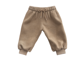 Comfortable beige sweatpants with drawstring