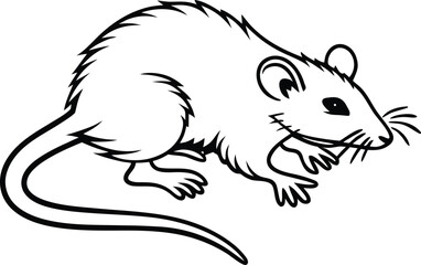 rat creative icon silhouette vector illustration
