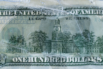 One Hundred Dollar Bill Frozen Under Ice