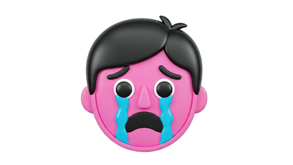 3D Crying Face Emoji