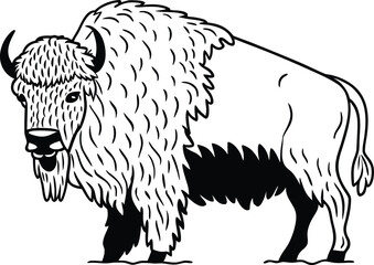 bison creative icon silhouette vector illustration
