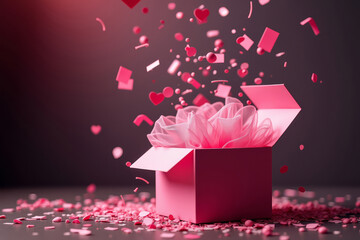 Bachelorette Party Gift Box Banner With Accessories. Bridal Shower Celebration Background. Hen Party Promotional Design.