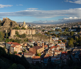 Panoramic View Of Narikala Fortress And Old Tbilisi Cityscape © Vadim Volodin