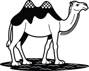 camel creative icon silhouette vector illustration
