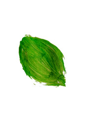 A hand painted abstract green vintage brush marks as transparent PNG design elements for branding and digital compositions.