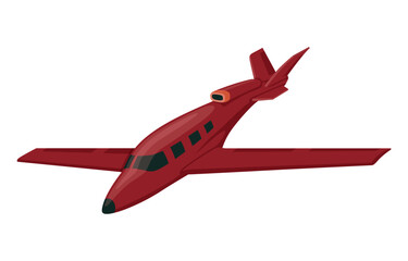 Illustration of a private jet on a white background, with a streamlined body and distinctive wings symbolizing luxury travel.