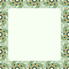 Elegant Ornamental Frame with Geometric and Floral Motifs