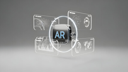 Augmented Reality Technology Concept with Smartphone.