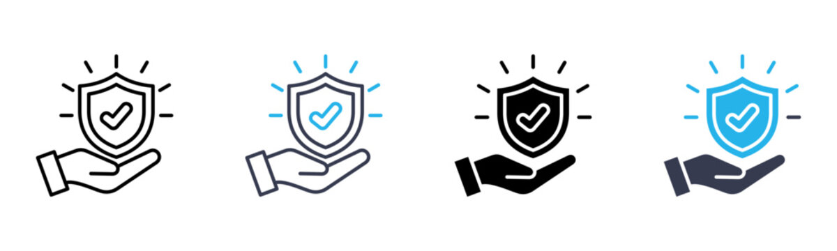 Trust icon multiple style vector illustration