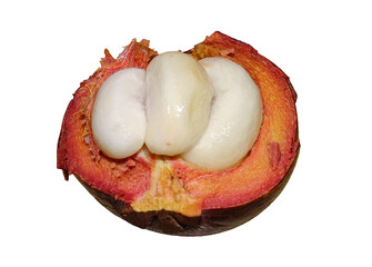 Mangosteen fruit isolated on white background