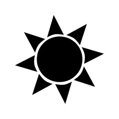 sun icon vector on white background
