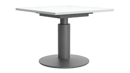Modern Square Table with Pedestal Base