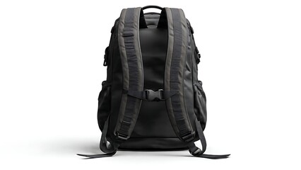 Naklejka premium Back View Mockup of a Modern Backpack with Straps and Minimal Design