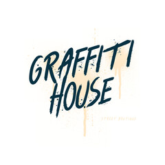 Graffiti Artwork Paint Splatter Urban Street Art | Edgy Streetwear Fashion Graphic, Spray Paint Texture, Boutique Logo Design