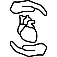 Healthcare Medical Symbol Line Icon: Help and Medicine