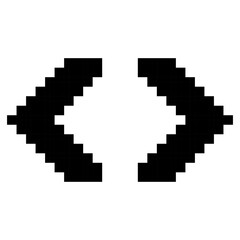 Fototapeta premium Pixel Art Angle Bracket Arrows