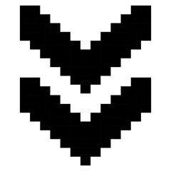 Obraz premium Double Down Arrow Pixel