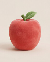 red apple 3d icon on background