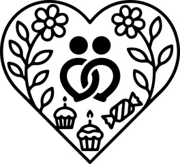 Romantic Heart Love Illustration