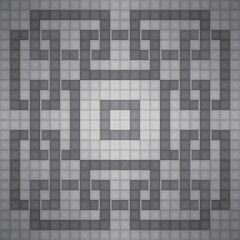 black and white square mosaic seamless pattern vector illustration