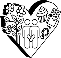 Romantic Valentine Heart Illustration